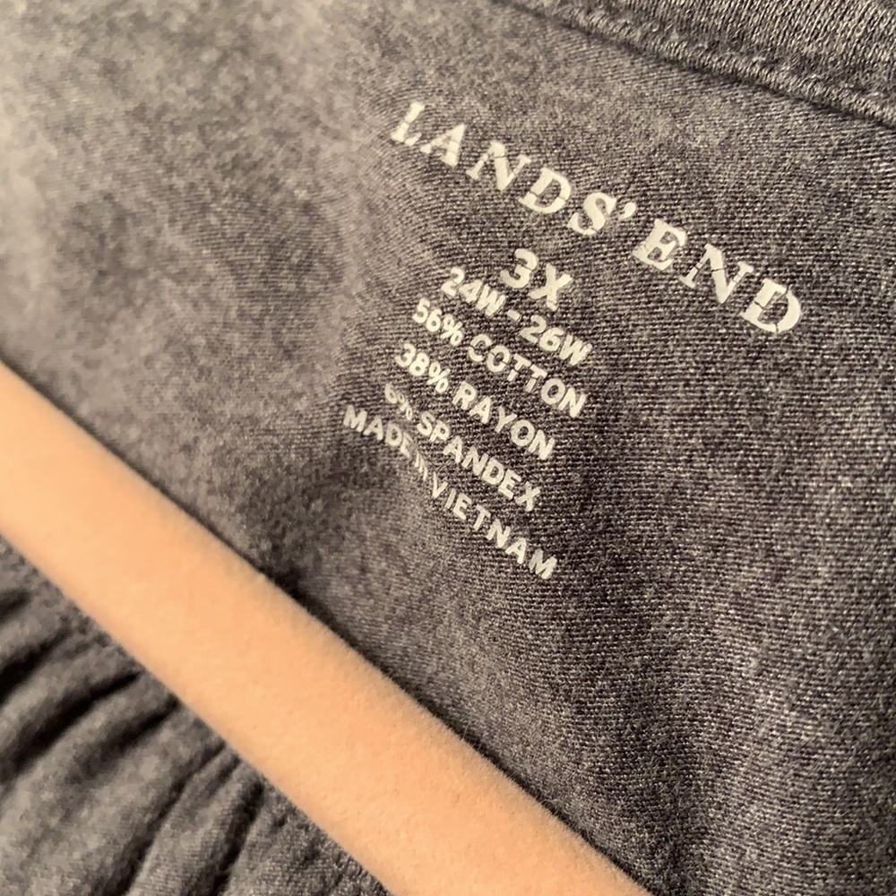 Lands’ End 3x 24W-26W medium grey 3/4 sleeve top - Picture 10 of 10